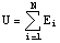 U = Underoverscript[, i = 1, arg3] E_i