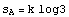 s_A = k log3