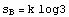 s_B = k log3