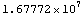 1.67772*10^7