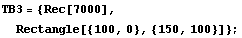 TB3 = {Rec[7000], Rectangle[{100, 0}, {150, 100}]} ;