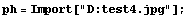 ph = Import["D:test4.jpg"] ;