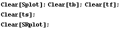 Clear[Splot] ; Clear[tb] ; Clear[tf] ; Clear[ts] ; Clear[SRplot] ;