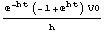(E^(-h t) (-1 + E^(h t)) V0)/h
