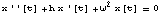 x''[t] + h x '[t] + ^2 x[t] == 0