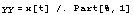 yy = x[t] /. Part[%, 1]