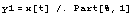 y1 = x[t] /. Part[%, 1]