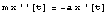m x''[t] = -a x '[t]