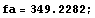 fa = 349.228 ;
