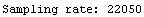 Sampling rate: 22050