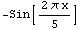-Sin[(2  x)/5]